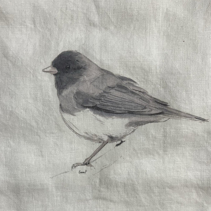 French Linen Tea Towel - Junco