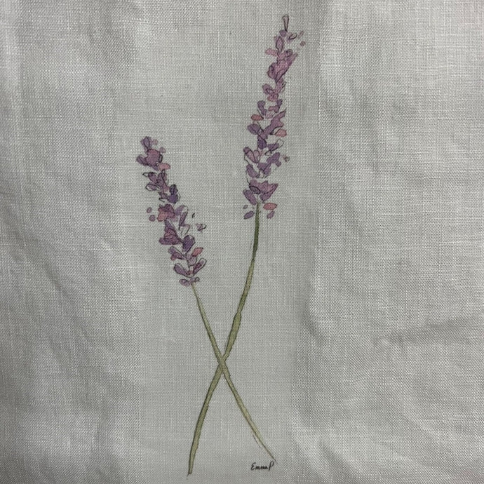 French Linen Tea Towel - Lavender